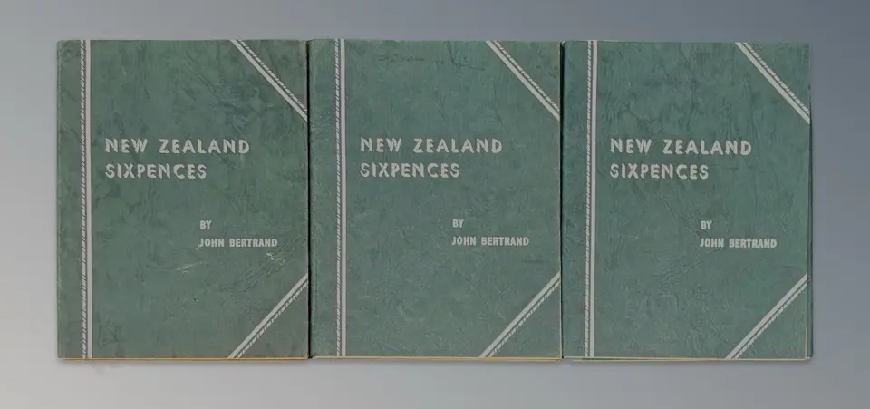 Three New Zealand Six Pence Albums - missing coins Image 1++