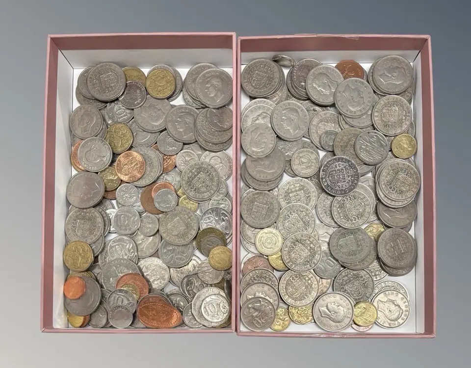 Quantity of Coins, Mostly New Zealand and Australia, Half Crowns, Half Pennies, Shillings etc Image 1++