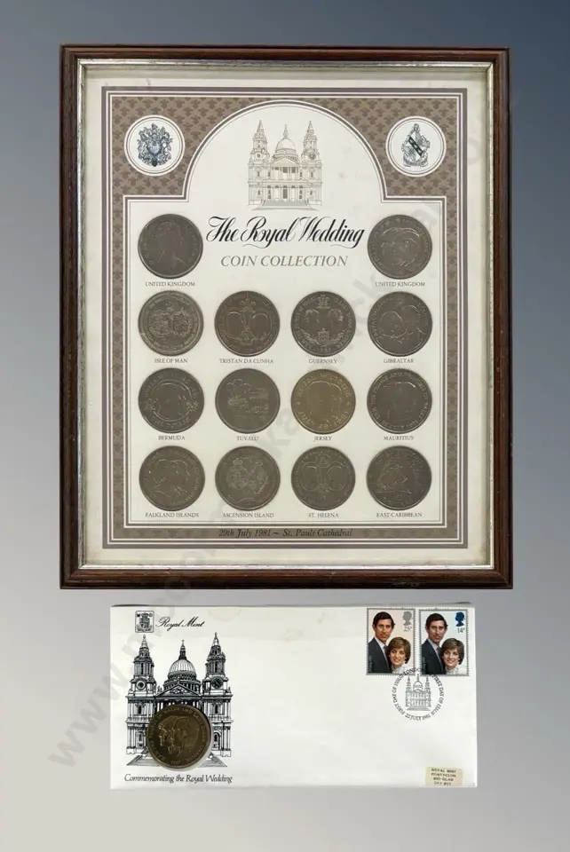 Framed Royal Wedding Coin Collection and Commemorative Coin Image 1++
