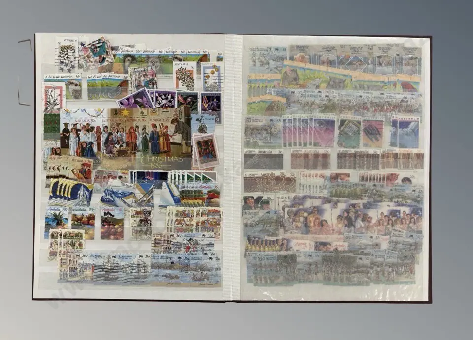 Four Australian Stamp Albums with Quantity of Stamps Image 1++