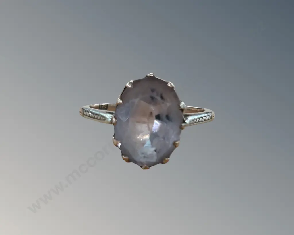 9ct Gold Pale Amethyst Ring, Size I/J, TW2.4gms Image 1++