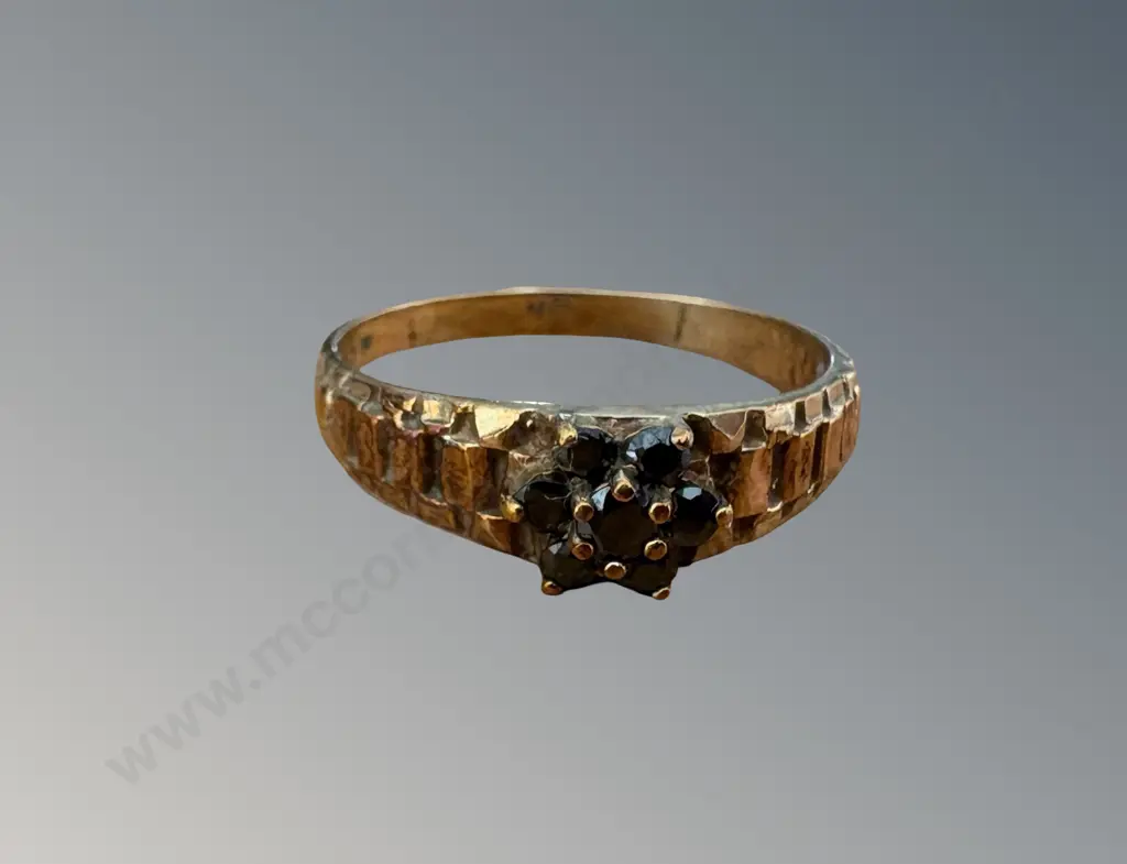 9ct Gold Sapphire Ring, Size U, TW2.9gms Image 1++