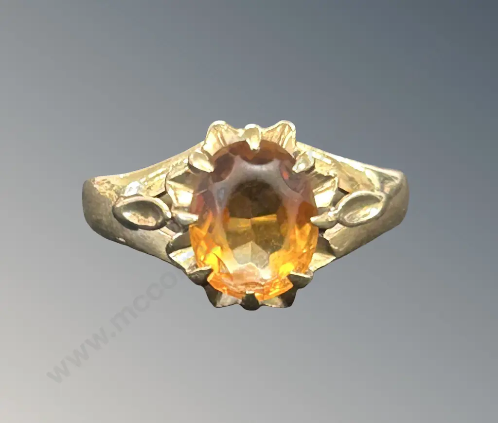 9ct Gold Topaz Ring, Size U, TW3.4gms Image 1++