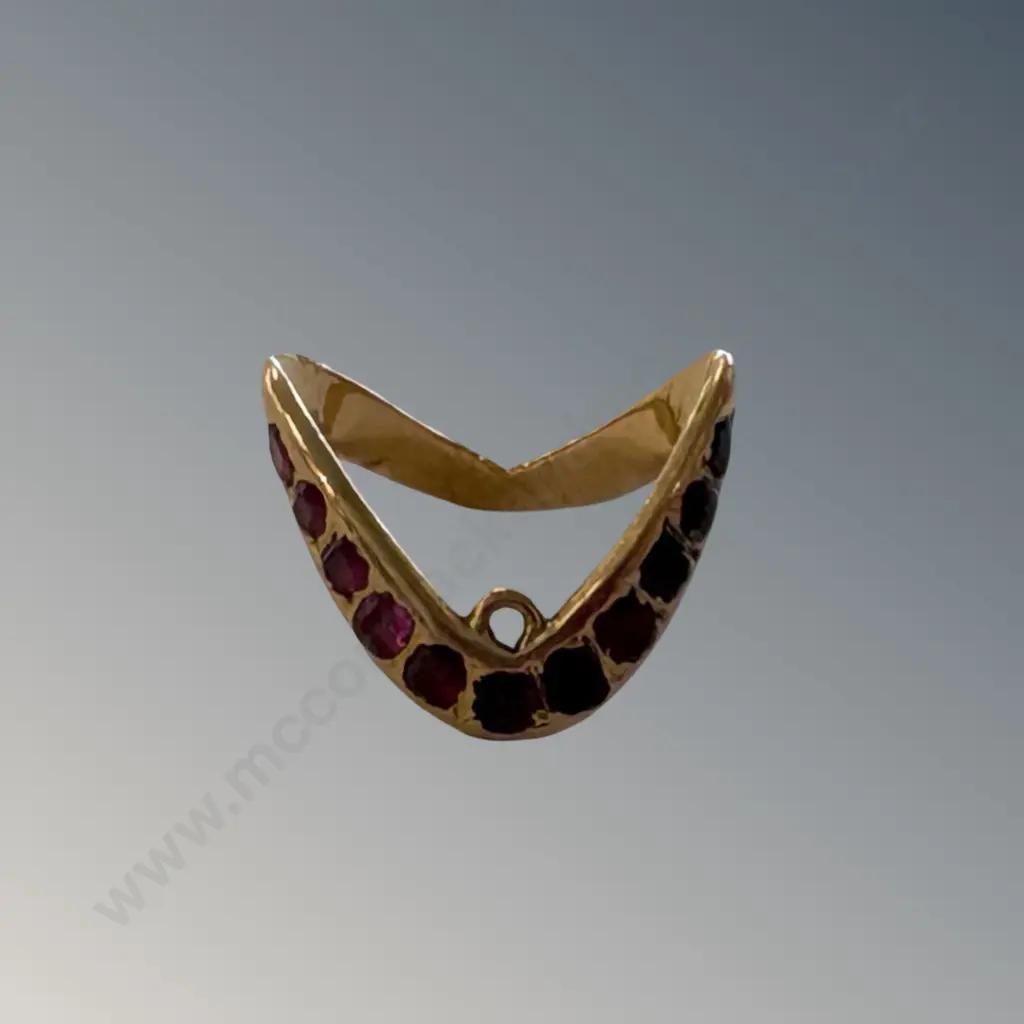 18/21ct Gold and Ruby Ring, Size G, TW2.5gms Image 1++