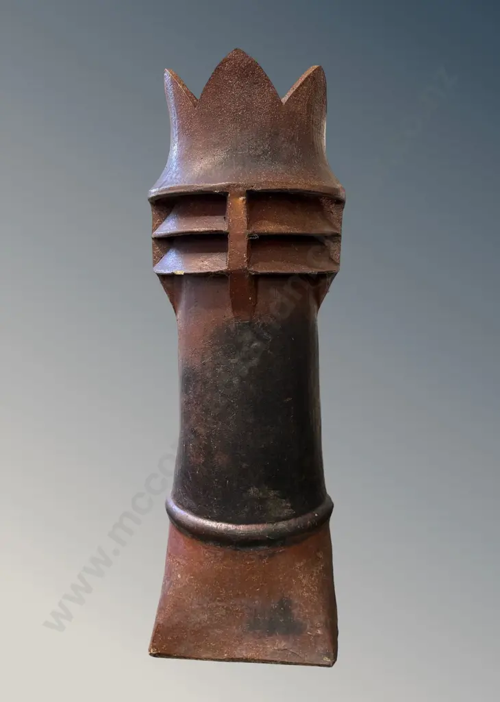 English Stoneware Kings Chimney Pot, slight chip to rim H113cm Image 1++