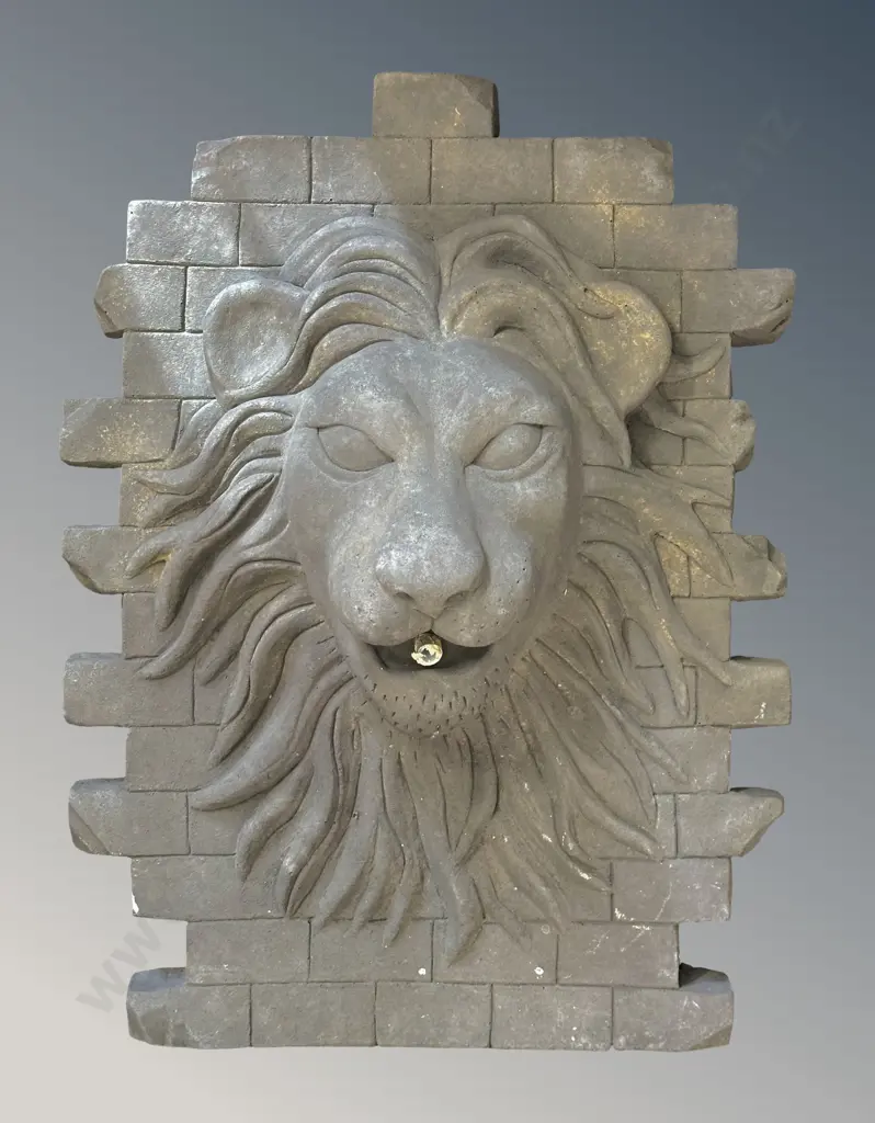 Concrete Lions Head Fountain H64xW50cm Image 1++