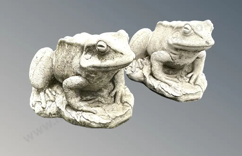 Pair of Concrete Frogs, H17xL20cm Image 1++