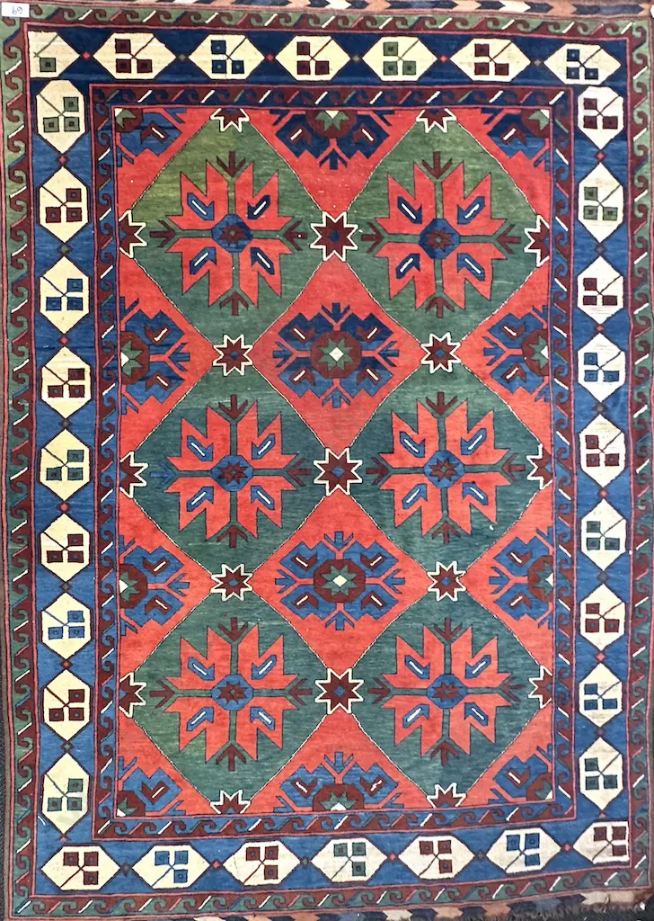 Kilim Rug - Blue, Red & Green Tones 233x325cm Image 1++