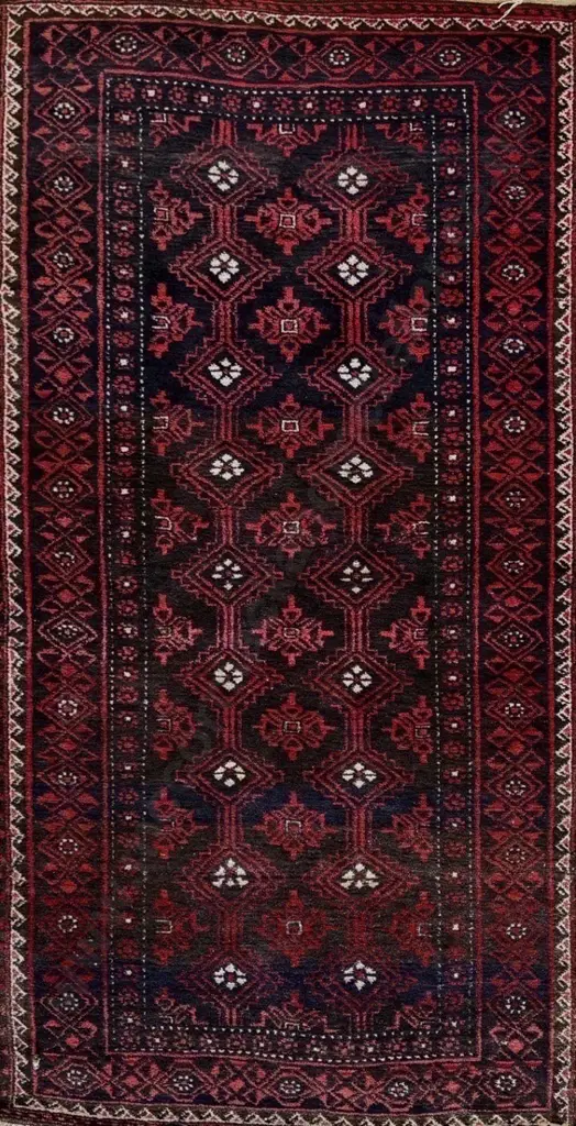 Persian Rug - Red, Blue and Black Tones 240x96cm Image 1++