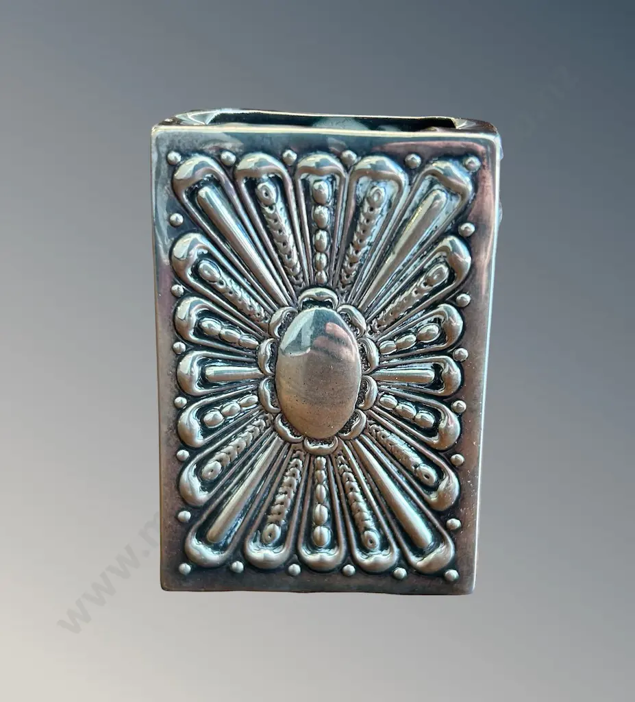 Art Nouveau Sterling Silver Matchbox Holder TW44gms Image 1++