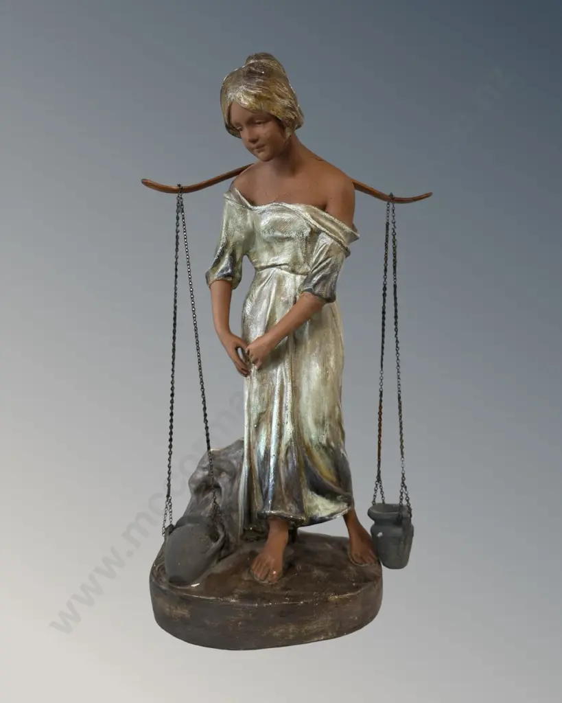 Hand Painted Plaster Figurine - Water Carrier, H57cm Image 1++