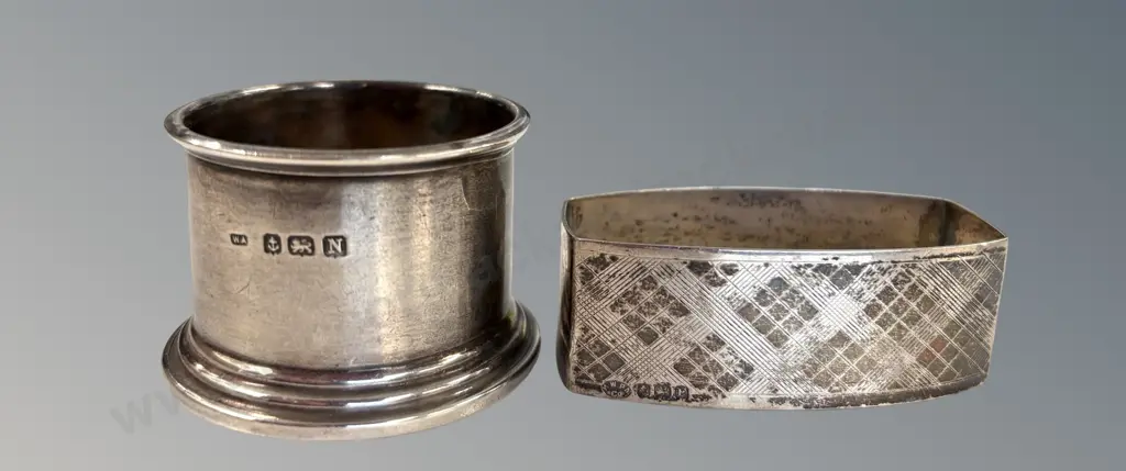 Sterling Silver Napkin Rings TW34.5gms Image 1++