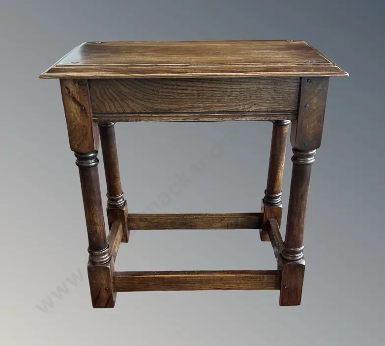 English Elm Joint Stool, L55xH54xW32cm Image 1++