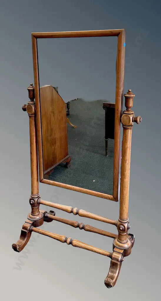 Mahogany Full Length tilting Cheval Mirror, H161xL900cm Image 1++