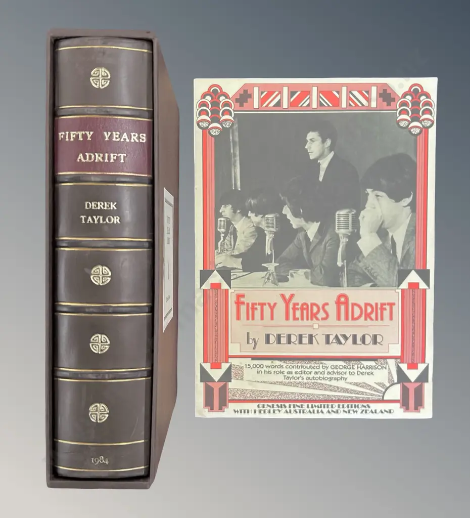 Fifty Years Adrift - Derek Taylor & George Harrison, Limited Signed First Edition, #1261 Image 1++