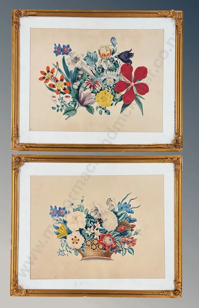 Unsigned - Floral Still Life (2), watercolour on paper, 340x450mm Image 1++
