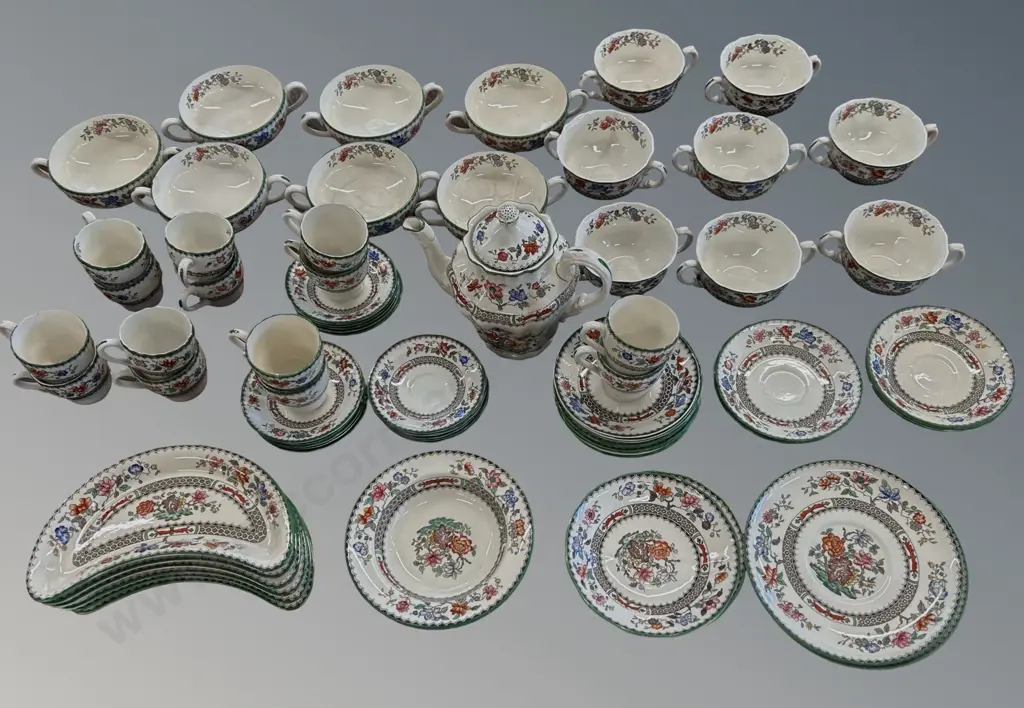 Copeland Spode 'Chinese Rose'  Dinnerware - 70 pieces, AF Image 1++