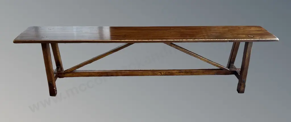 English Elm Refectory Bench, L179xH45xW28cm Image 1++