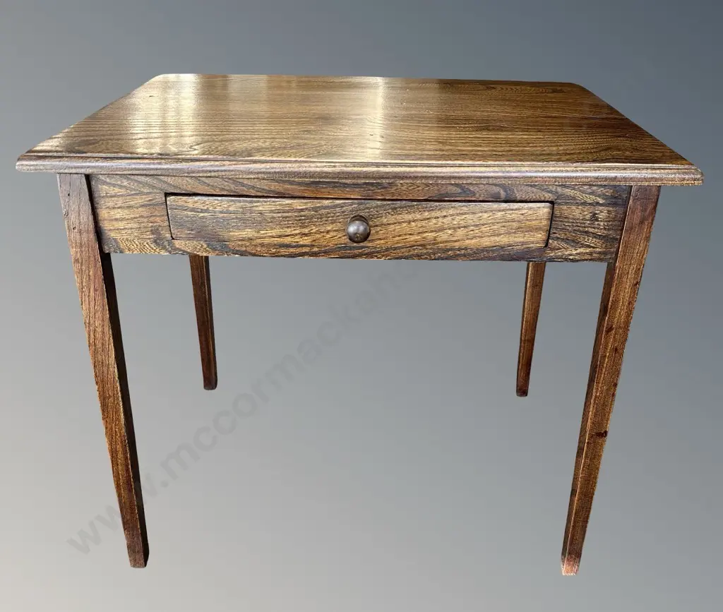 English Elm Single Drawer Side Table, L58xH49xW42 Image 1++