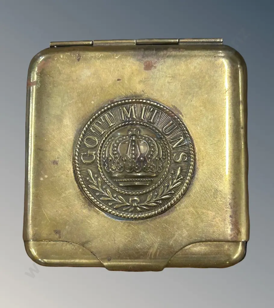 WWI German Trench Art Cigarette Case Image 1++