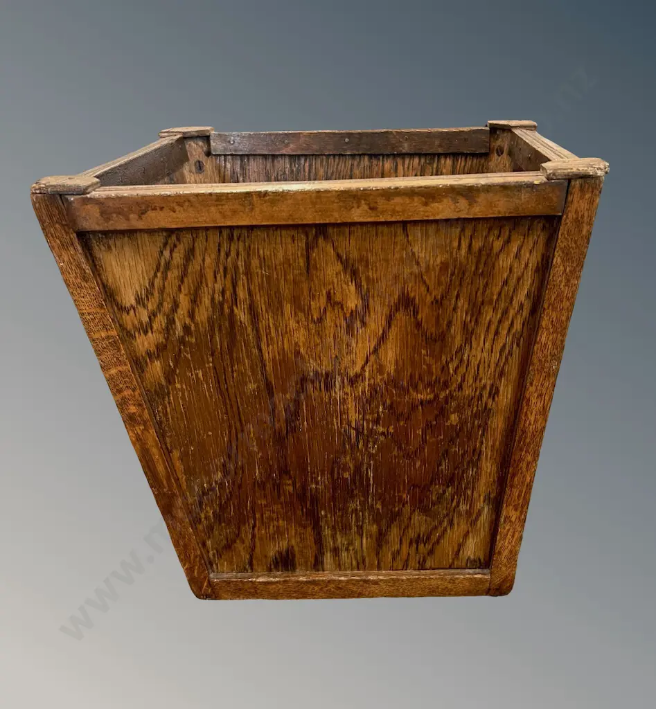 Oak Waste Paper Basket, H30xDia31cm Image 1++
