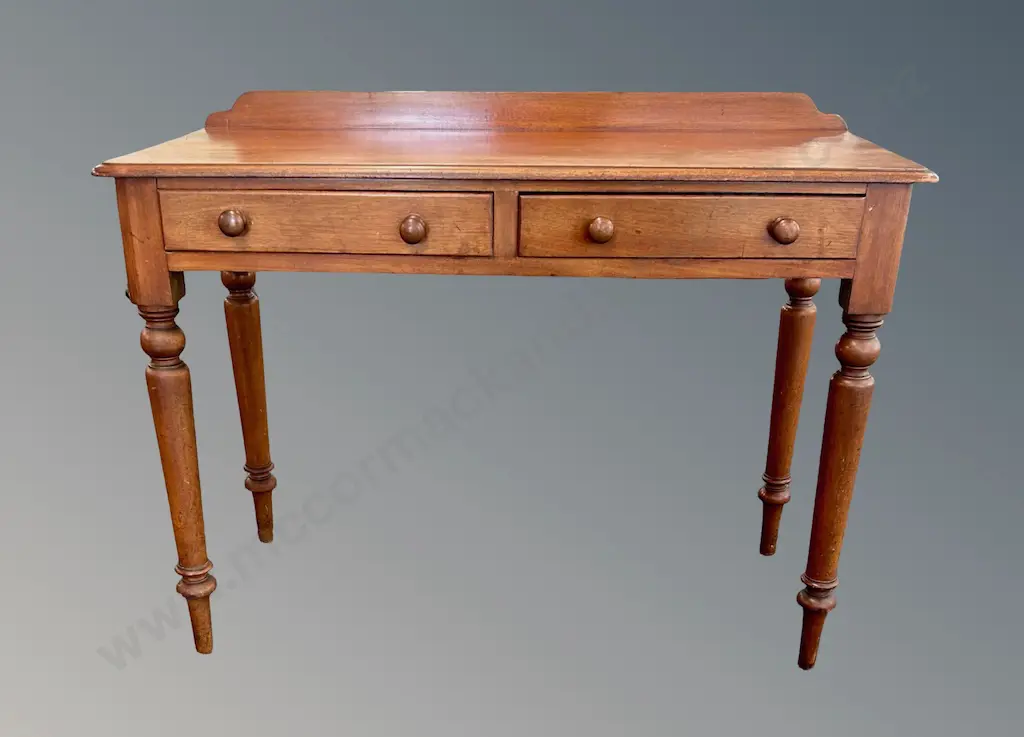 Mahogany 2 drawer Side Table L105xH74xD46cm Image 1++