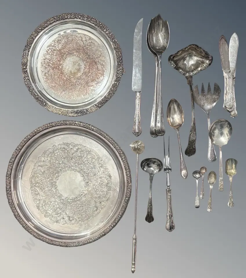 Silver Plated Trays, Cutlery and Serving Ware Image 1++