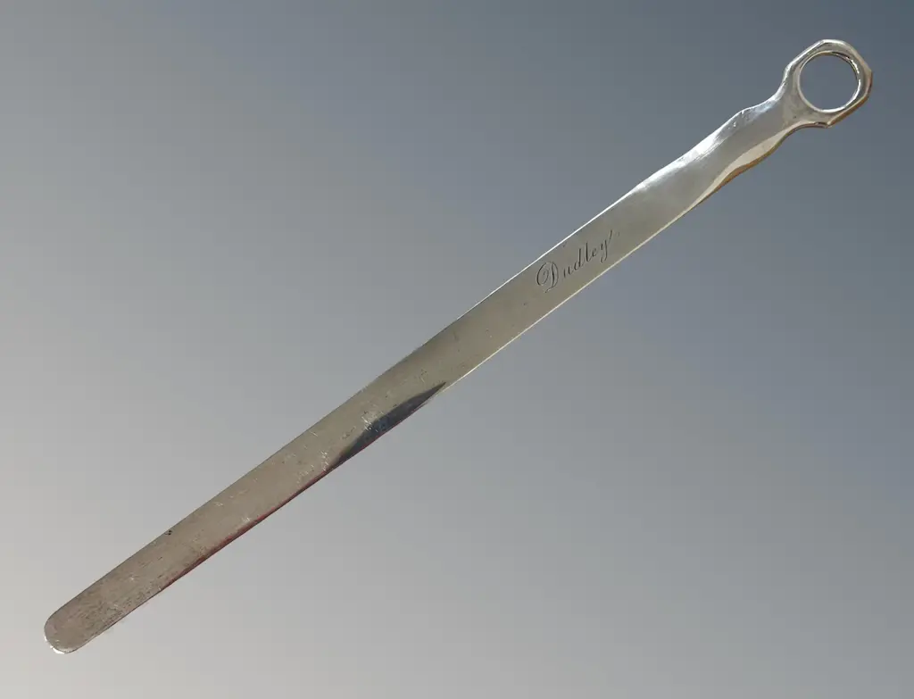Sterling Silver Letter Opener engraved Dudley, L30cm, TW78gms Image 1++