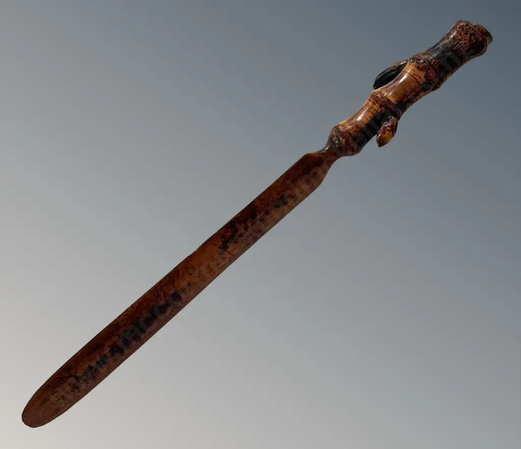 English Wooden Page Folder mid 19thC L37cm Image 1++