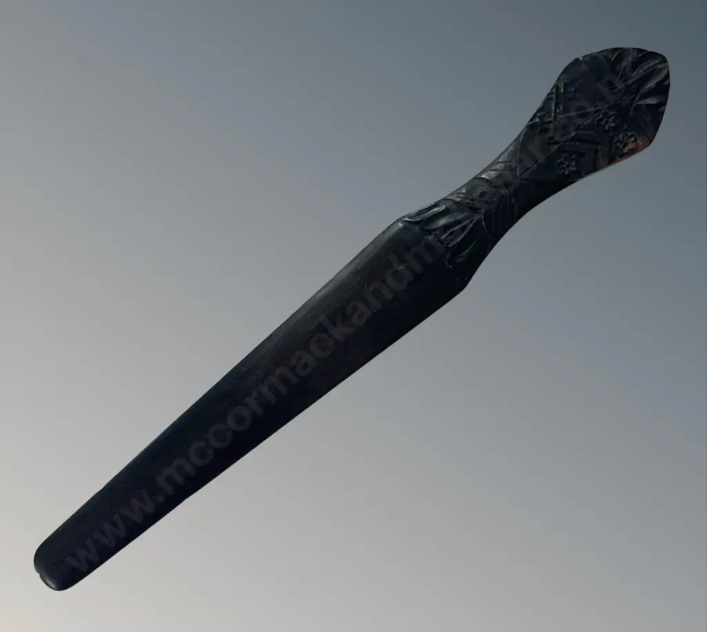Carved Ebony Paper Knife L33cm Image 1++
