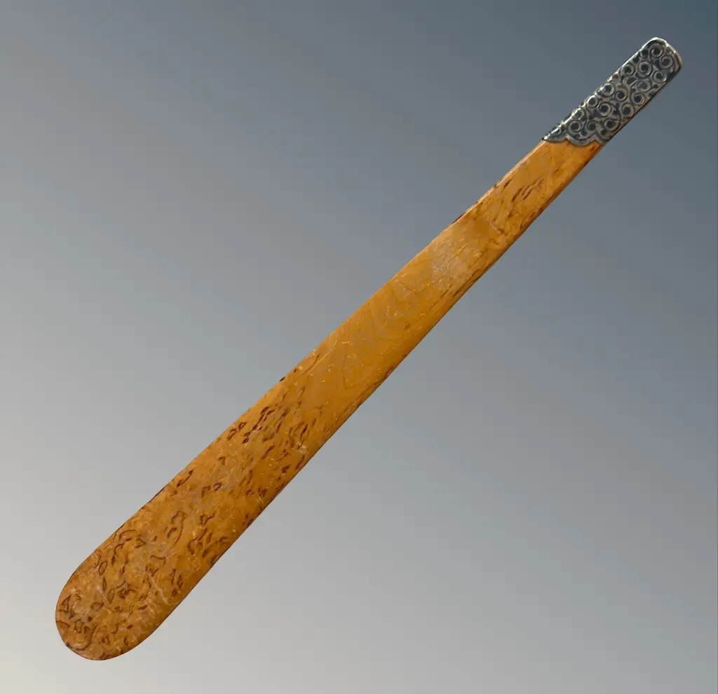 Imperial Russian Niello 84 Silver Karelian Birch Paper Knife, L33cm Image 1++