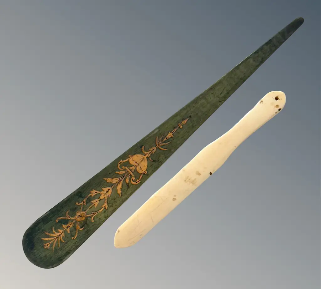 Two Paper Knives Belonging to the First Dean of Otago Medical School, John Scott, L35 & 22cm Image 1++