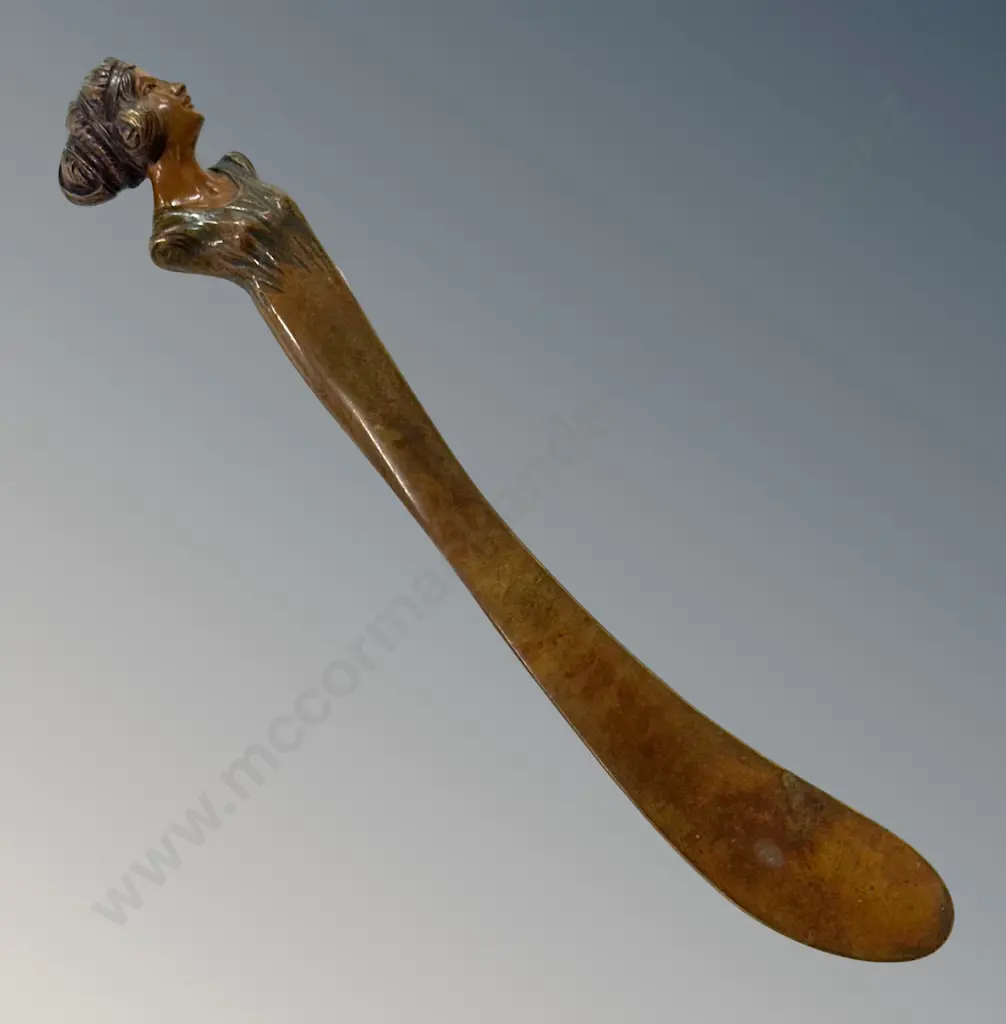 Art Nouveau Vienna Bronze Lady Letter Opener L25cm Image 1++