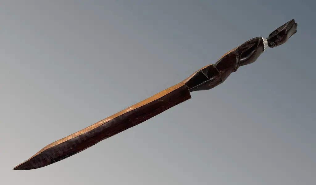 Multi Wood Hand Carved African Handle Letter Opener L38cm Image 1++