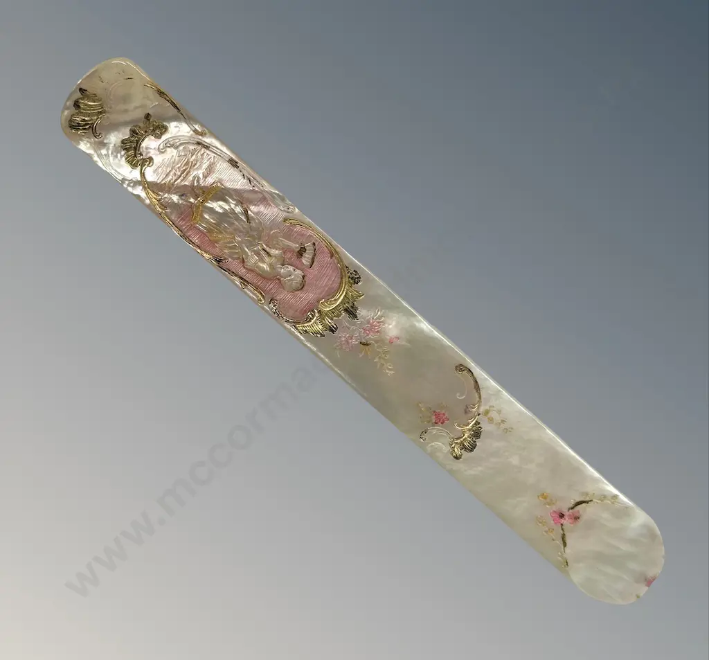 MOP Carved Letter Opener/Page Folder, L19cm Image 1++