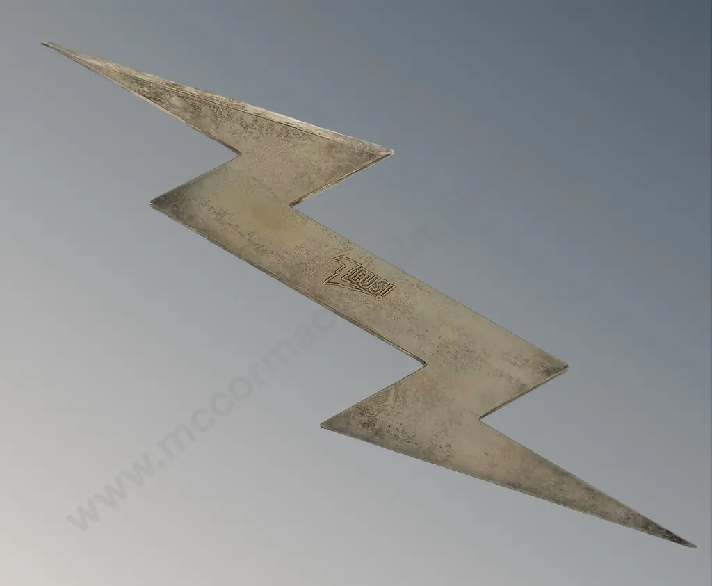 Zeus! Steel Lightning Bolt Letter Opener by Greece is For Lovers L30cm Image 1++