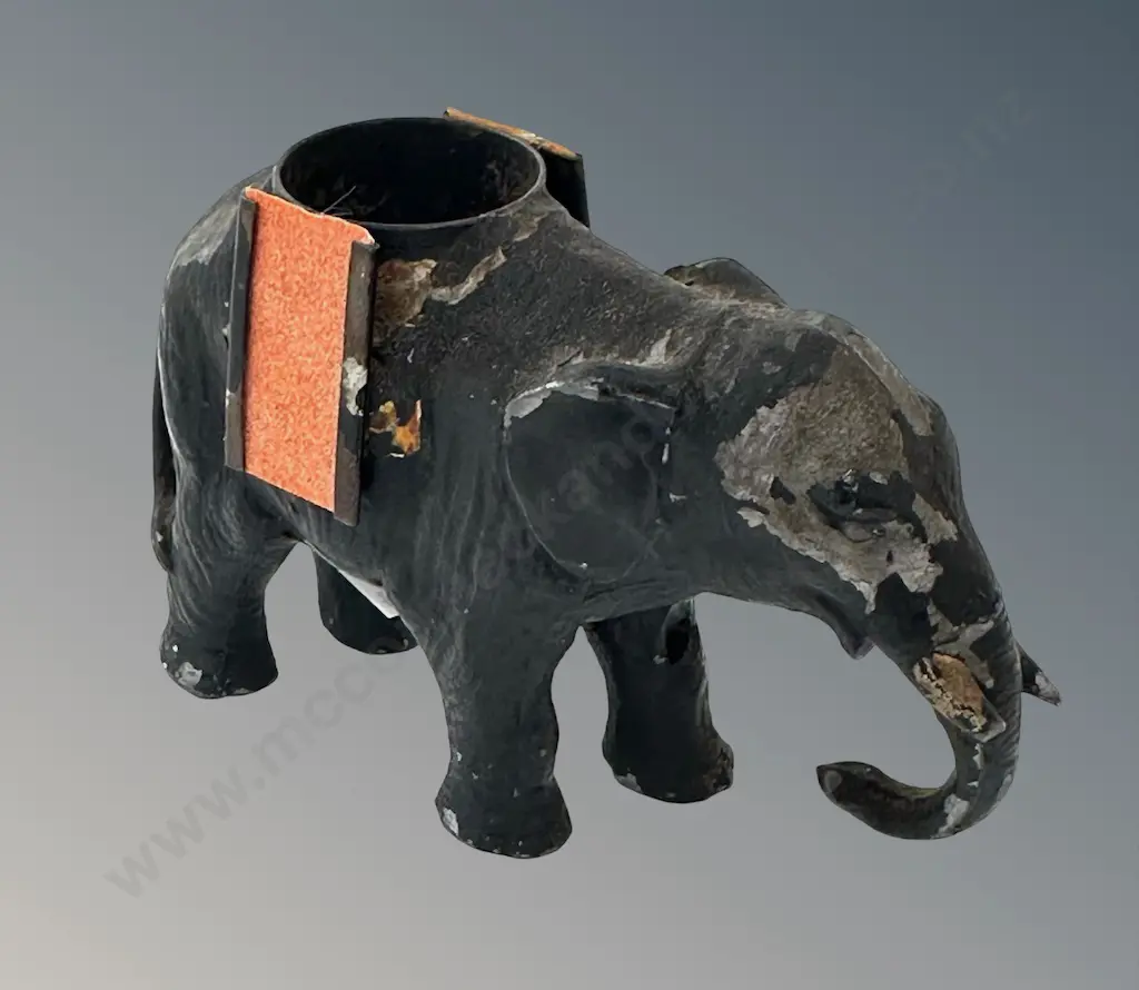 Cast Metal Elephant Table Match Holder H7cm Image 1++