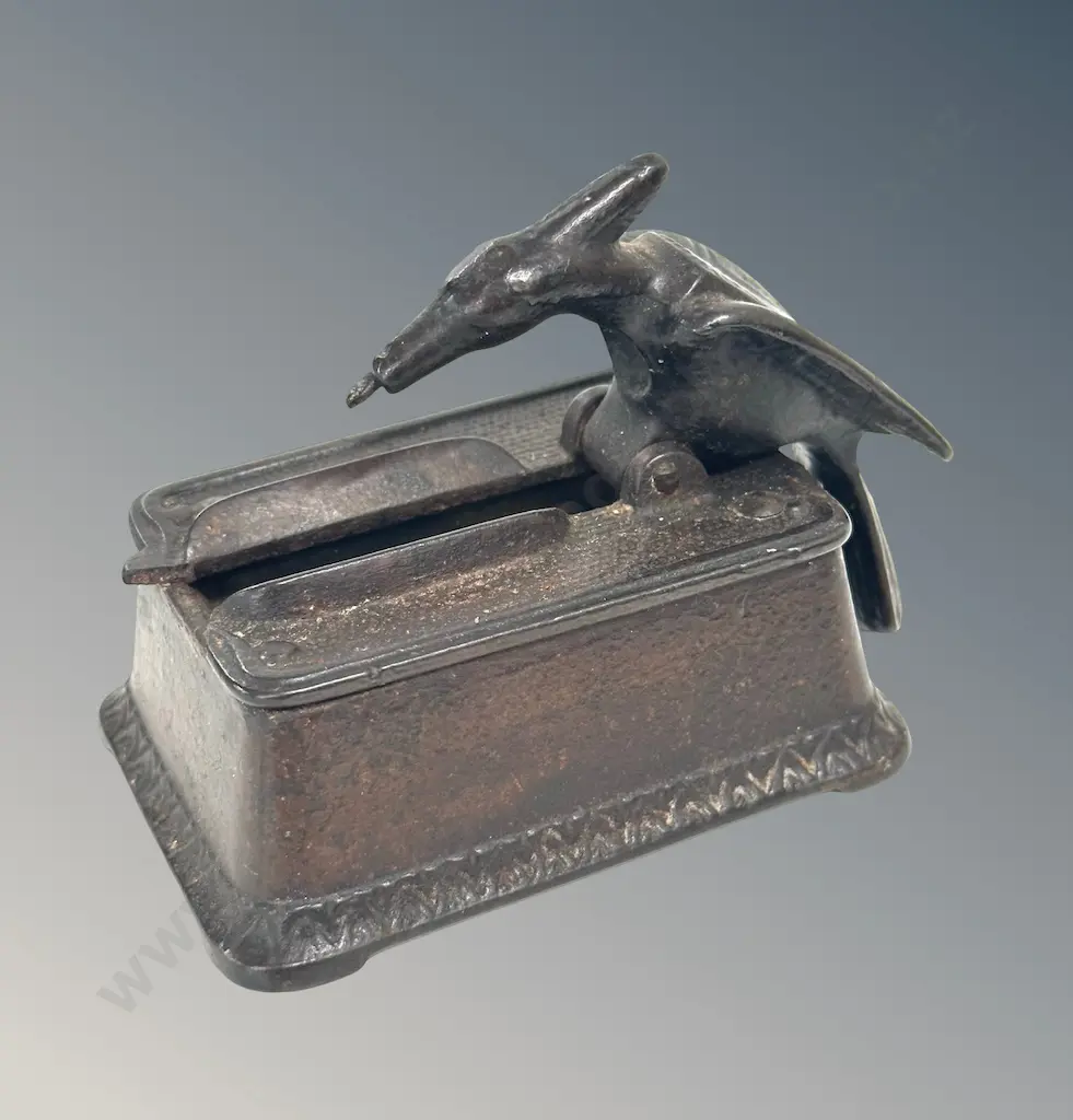 Cast Iron Sargent & Co. Pivoting Bird Table Match Holder H8cm Image 1++
