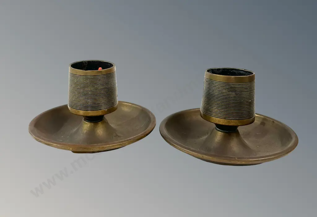 Pair of Brass Matchbox Holders H8cm Image 1++