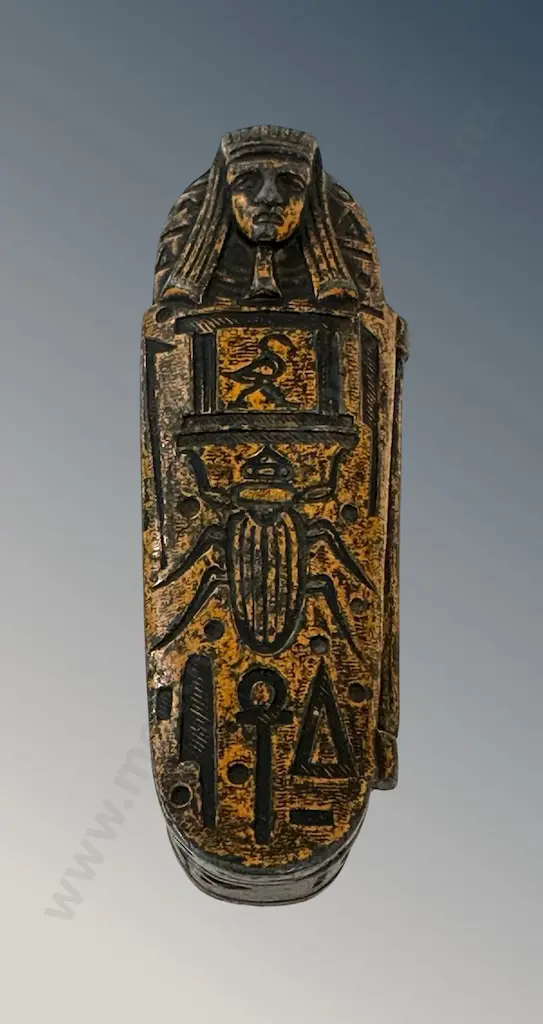 Metal Sarcophagus Matchbox Holder L11cm Image 1++