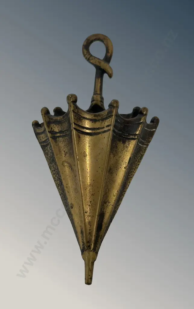 Wall Mounted Brass Umbrella Match Holder H11cm Image 1++