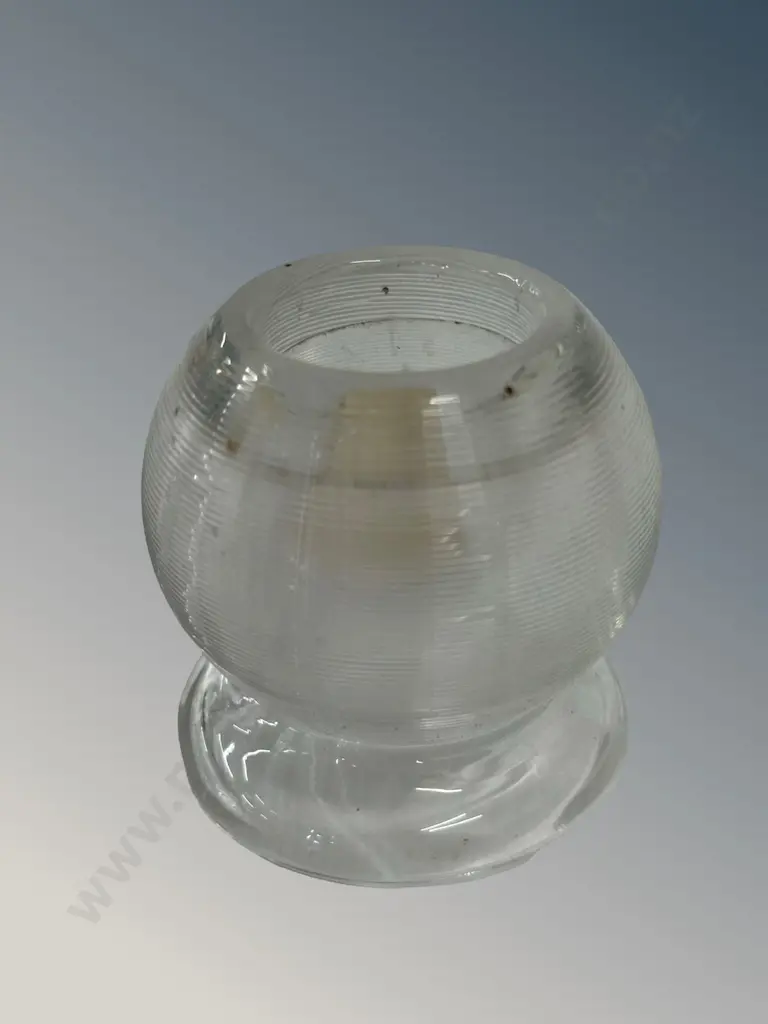 Ridged Glass Matchbox Holder H6cm Image 1++