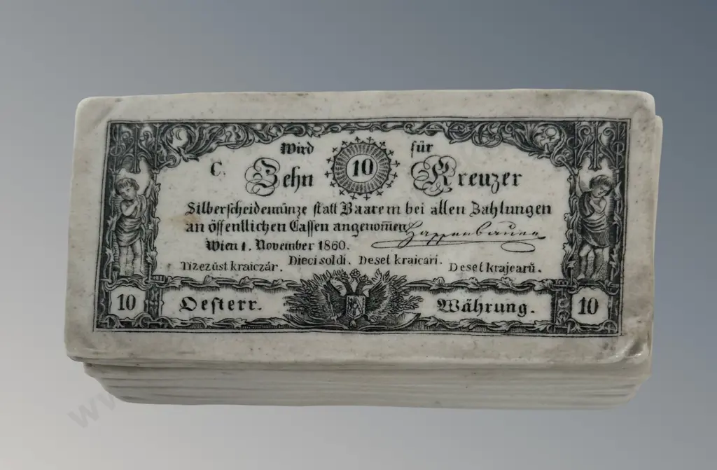 Austrian Currency Ceramic Table Match Holder H9.5cm Image 1++