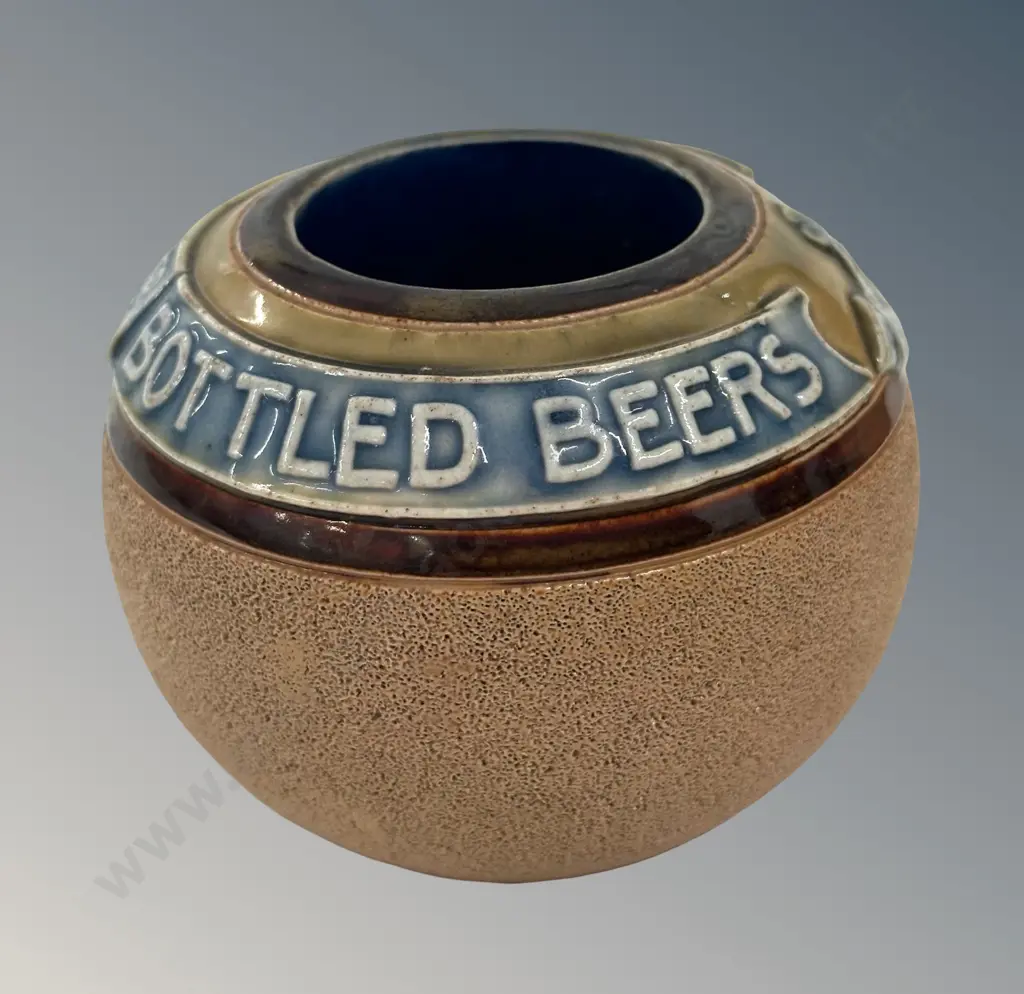Doulton Lambeth MB Foster & Sons Ltd Bottled Beers Table Matchbox Holder H8cm Image 1++