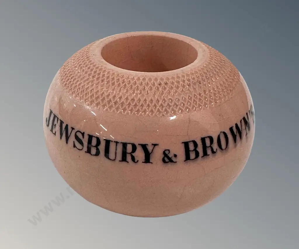 Porcelain Jewsbury and Browns Mineral Waters by Royal Warrant to her Majesty Table Match Holder H5cm Image 1++
