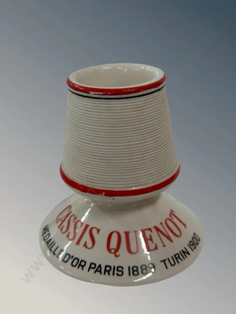 Ceramic Cassis Quenot Dijon Matchbox Holder H10cm Image 1++