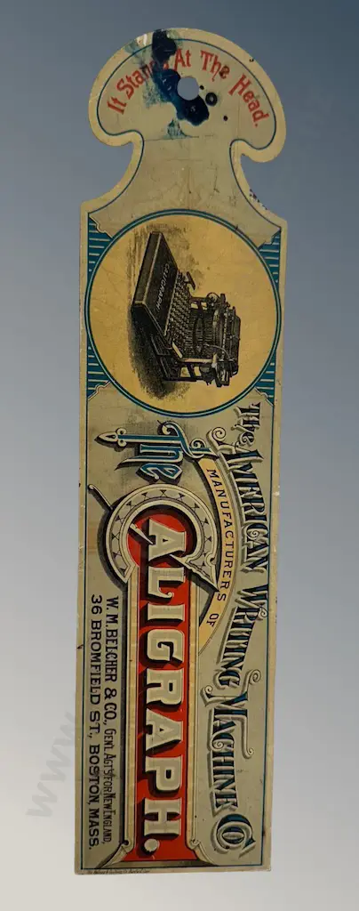 The American Writing Machine Caligraph Advertising Cheque Cutter L31cm Image 1++