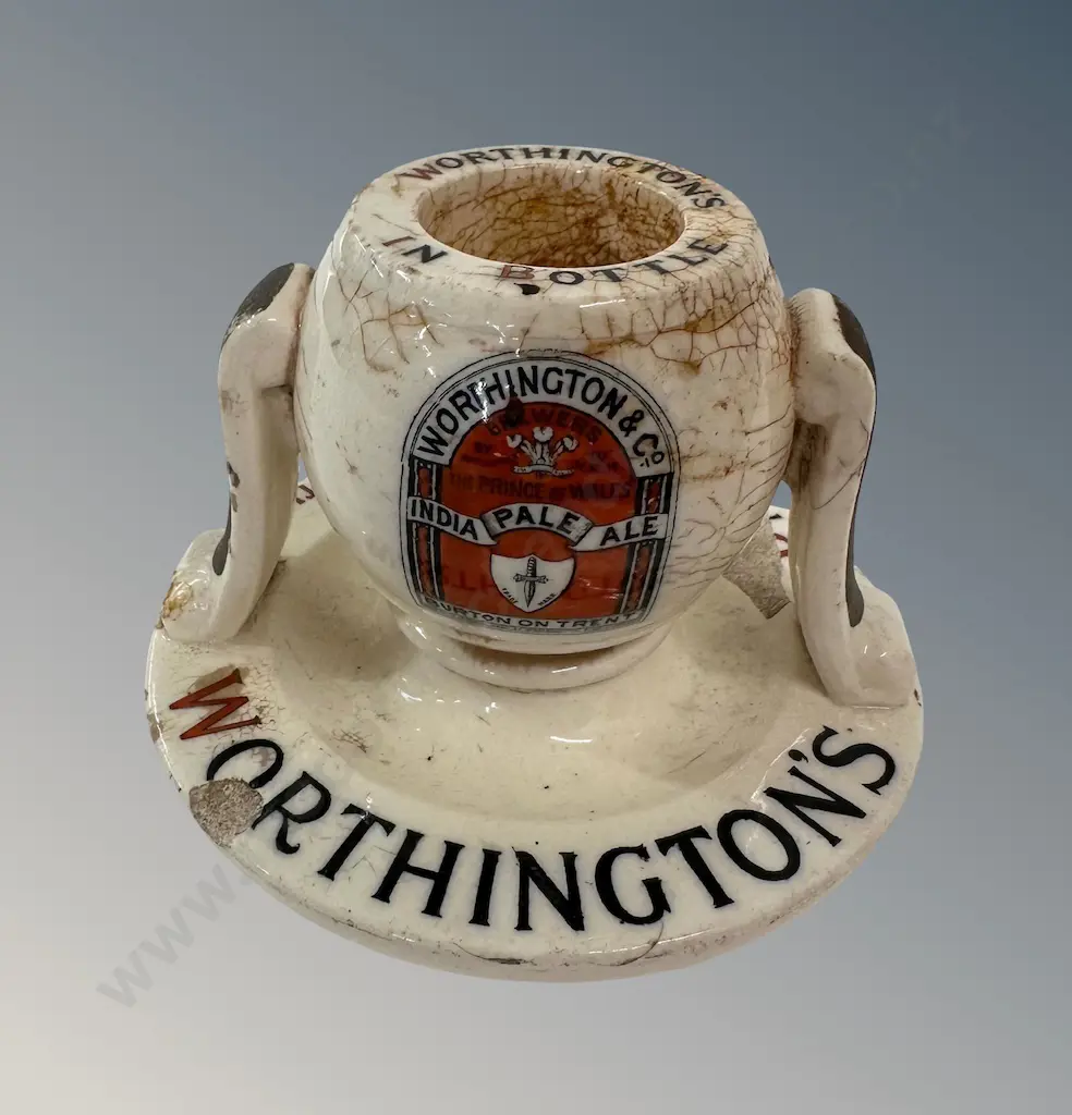 Ceramic Worthington's India Pale Ale Table Match Holder, AF H9.5cm Image 1++