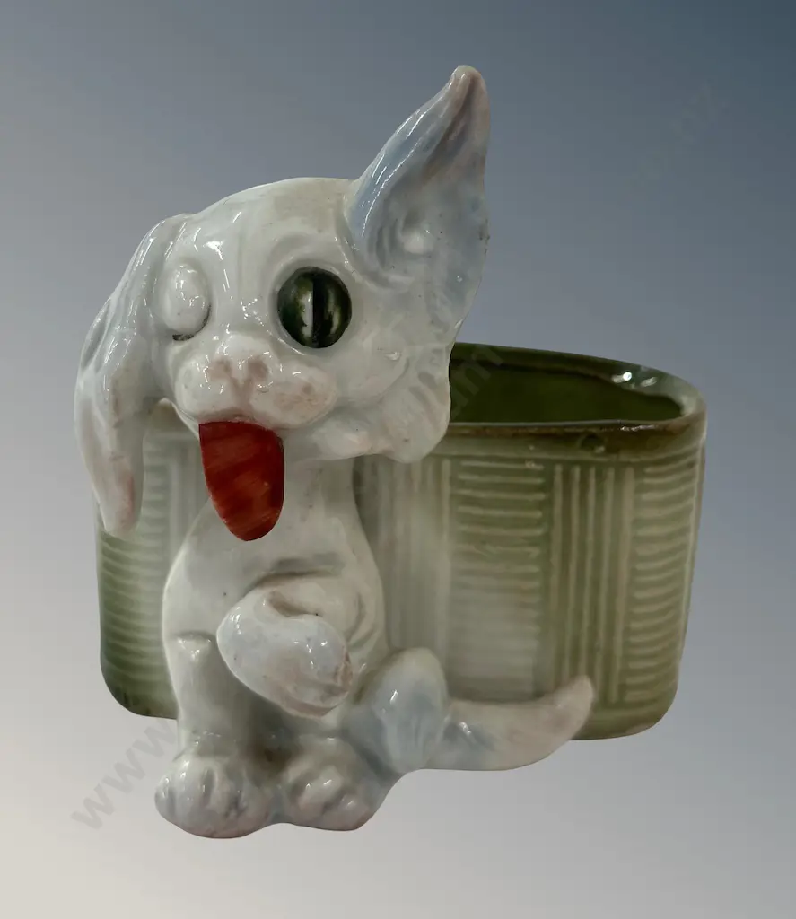 Ceramic Dog Table Match Holder H10cm Image 1++