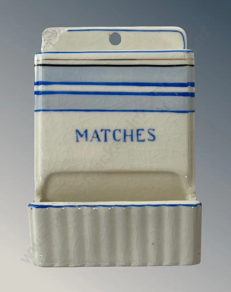 Porcelain Blue and White Matchbox Holder, AF H13cm Image 1++